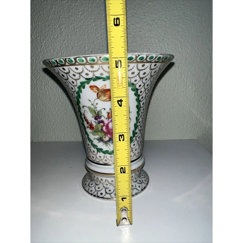 Erphila Germany 5.25Porcelain Trumpet Vase